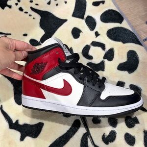Nike Red and Black High-Top Sneakers